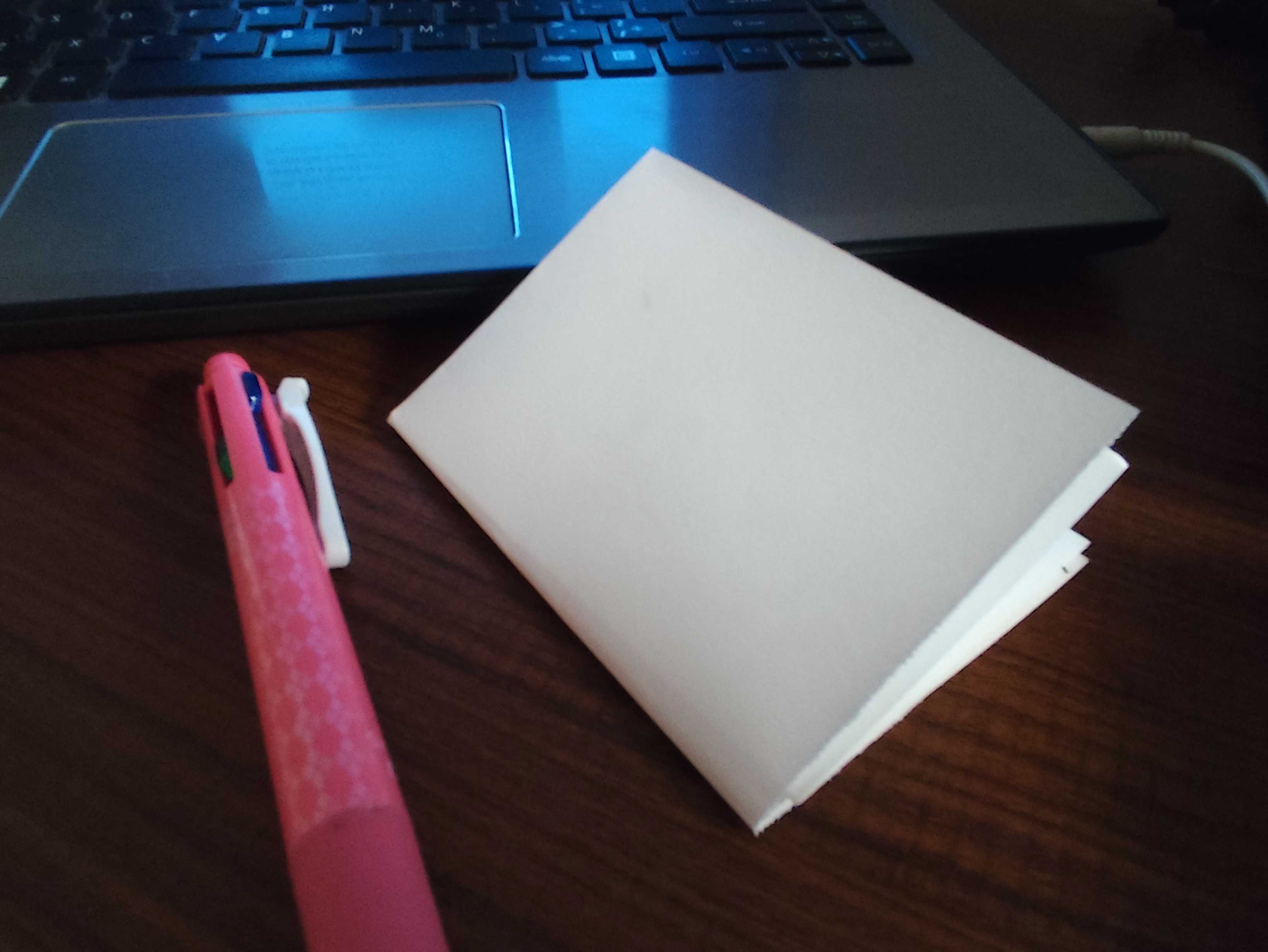 folded notebook