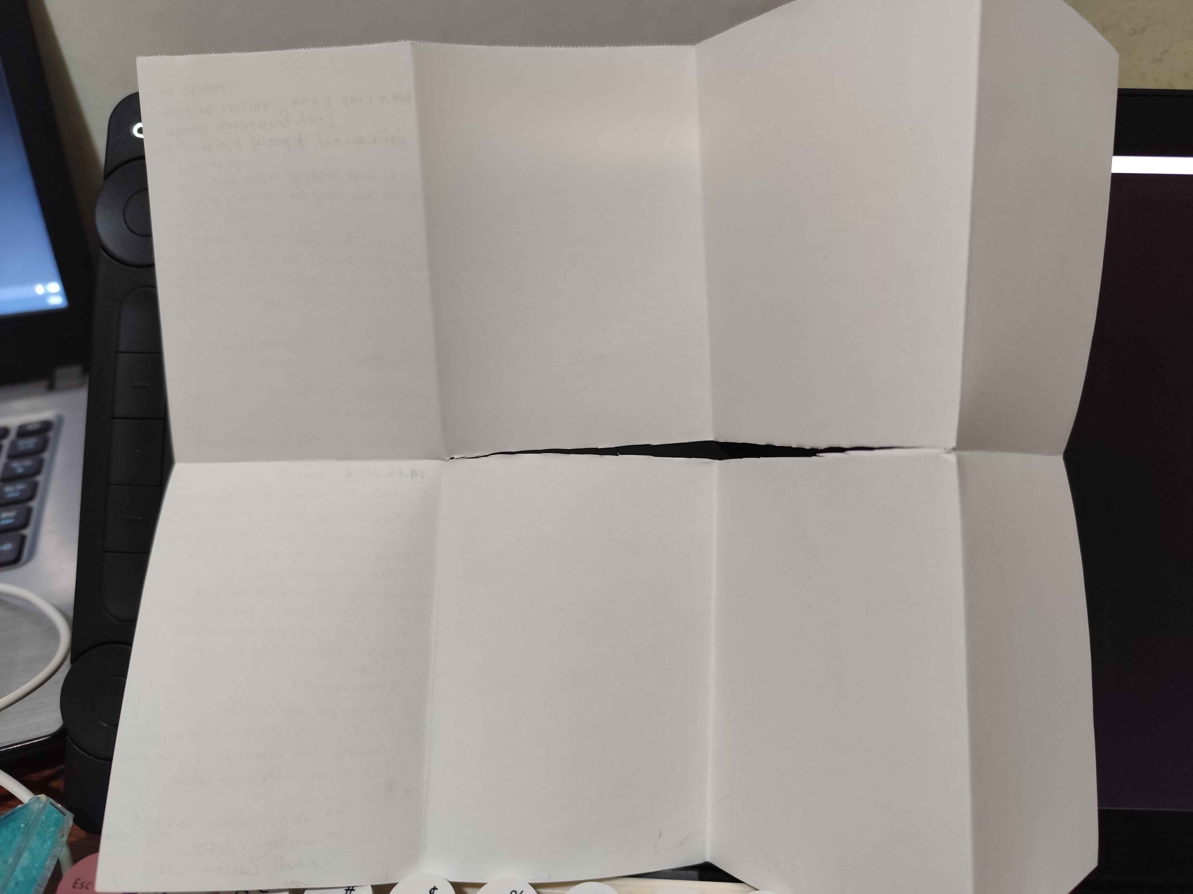 folded notebook